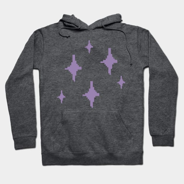 Purple Sparkles Pixel Art Hoodie by christinegames